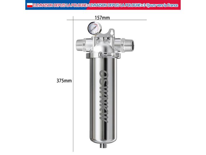 Purificateur pré-filtre 10 pouces pour toute la maison, filtre à eau à sédiments, système de pré-filtre Central, lavage à contre-courant, maille en acier inoxydable