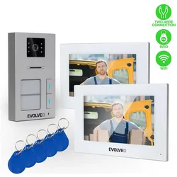 Evolveo, Klingel + Türsprechanlage, DoorPhone AP2-2 drátový videotelefon pro dva byty s aplikací (Kabelgebunden, WLAN)