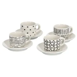 Zeller Present Espresso-Set 8-tlg. - B/H/T ca. 12.50x7.00x26.50