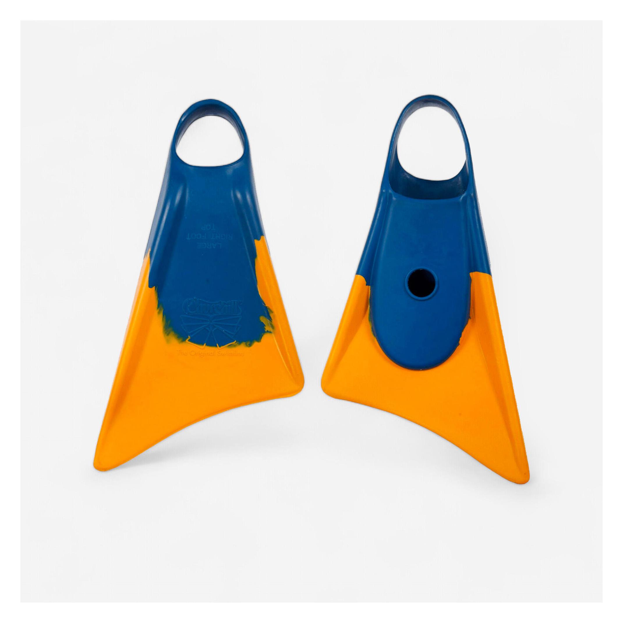 Churchill Bodyboard Flossen Makapuu S Blau Gelb (8671598)