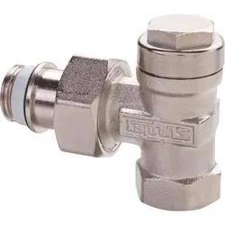 Rücklaufverschraubung Typ IG/N MS vernickelt Ausführung Eck 1/2'' AG x 1/2'' IG