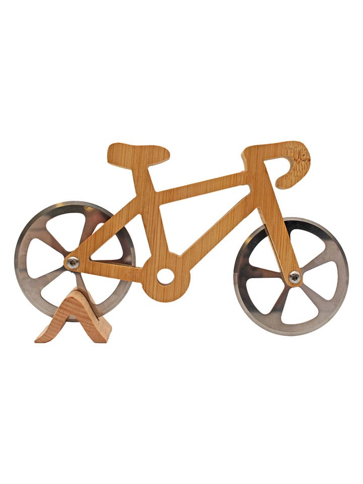 Winkee Pizzaschneider ''Fahrrad'' in Hellbraun - (L)12 x (B)20 cm - onesize