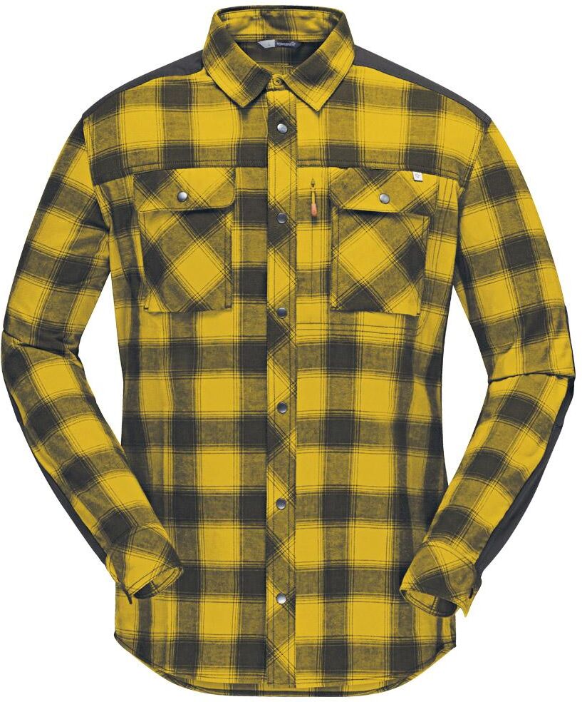 Norrona  - Svalbard Flannel M's Golden Palm - S - Chemise de rando