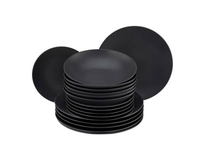Creatable Tafelservice Soft Touch, Schwarz, Keramik, 18-teilig, Essen & Trinken, Geschirr, Geschirr-Sets, Tafelservice