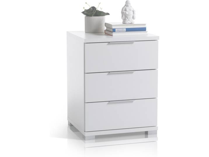 REMY Nachtkommode in Komforthöhe, Material Dekorspanplatte, weiss