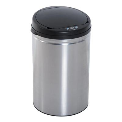 MODFU Mülleimer Edelstahl schwarz 30 l, Sensor-Deckel, 30,5x30,5x51,5 cm, kontaktlos und manuell bedienbar