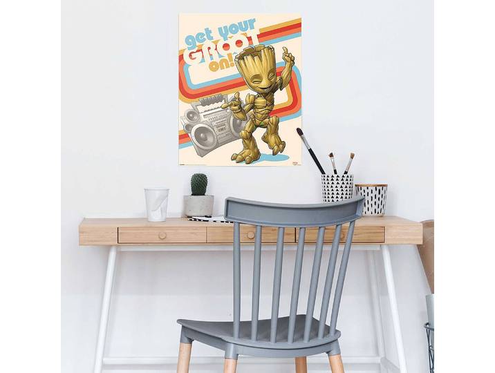 Poster Get your Groot on Papier Multicolore 40 x 50cm