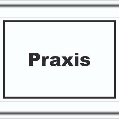 HB-Druck Praxis Schild mit Text Arzt Gesundheit waagerecht A3 (297x420mm)