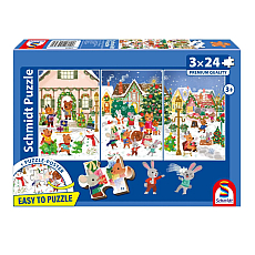 Schmidt Spiele Puzzle - Fröhliche Weihnachten - 3x24 Teile 311612