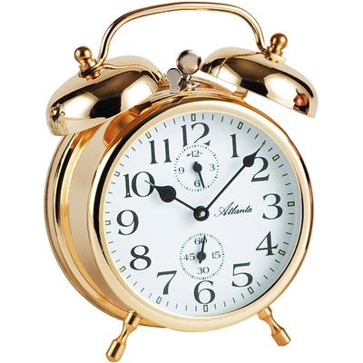 Quarzwecker ATLANTA "1058-9", gold (goldfarben), Wecker, Retro Wecker