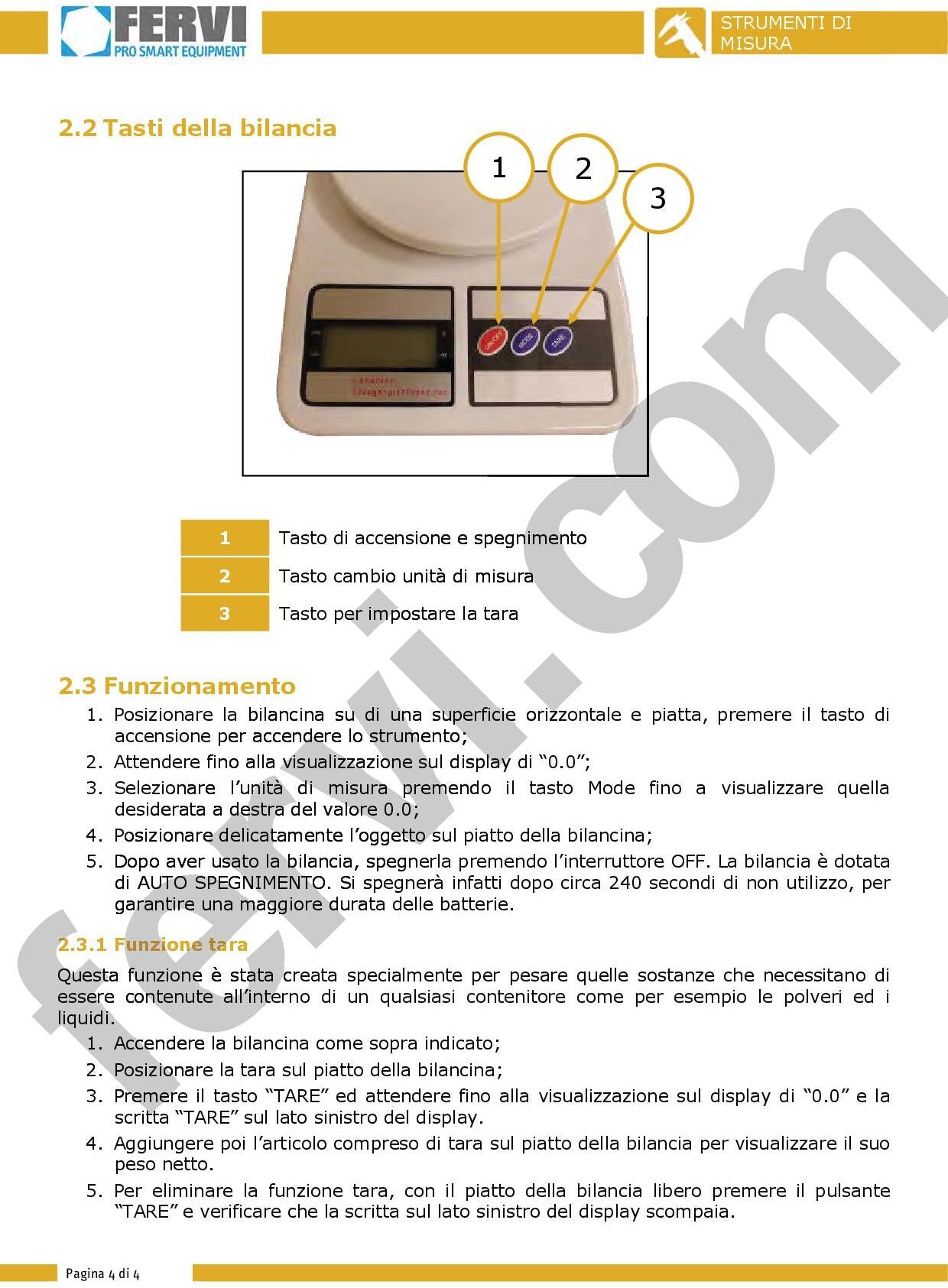 Fervi B003/5/1 Bilancia elettronica digitale