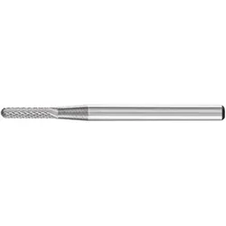 Pferd, Fräser, Hartmetallfrässtift walzenrundförmig 10x20 mm Schaft ø 6 mm Zahnung 3 für universelle Anwendungen