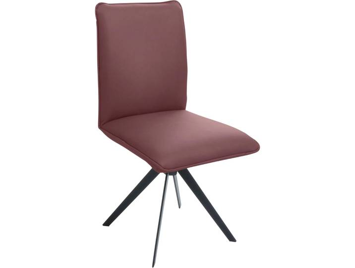 Drehstuhl, Long-Life-Leder, Cabernet & Schwarz, 49×61×94 cm, 360° Drehbar, K+W Komfort & Wohnen