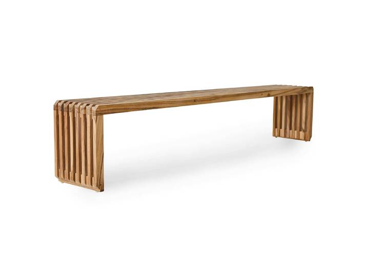 HKliving - Slatted Bank 180 cm, Teak natur