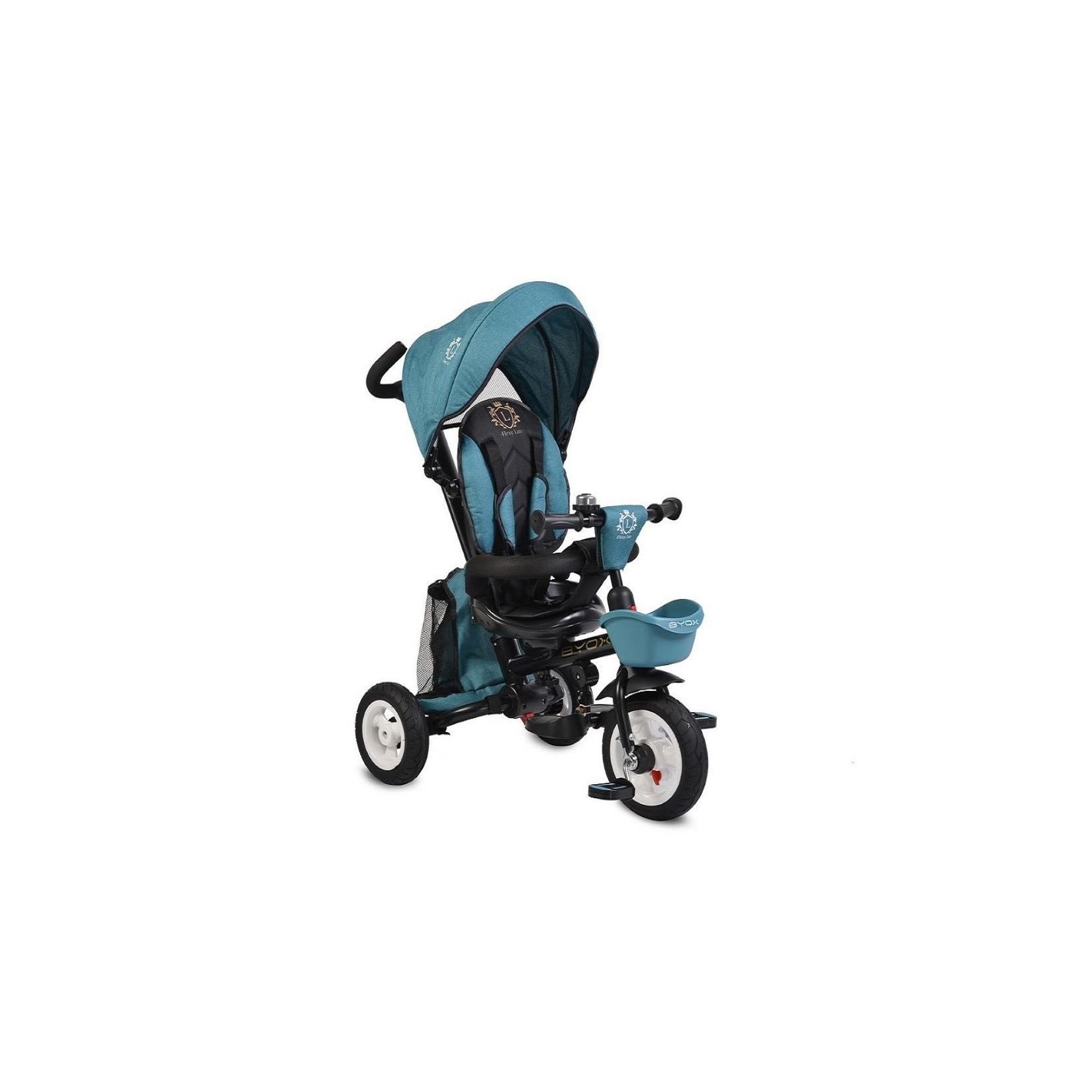 Byox Dreirad Flexy Lux 3 in 1 Tricycle, klappbar, Gummireifen, drehbarer Sitz türkis