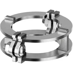 ACO, Zubehör Sanitärinstallation, PIPE d75 Druckrohrschelle klemme für hohen Druck, zweiteilig, V4A, EN1124