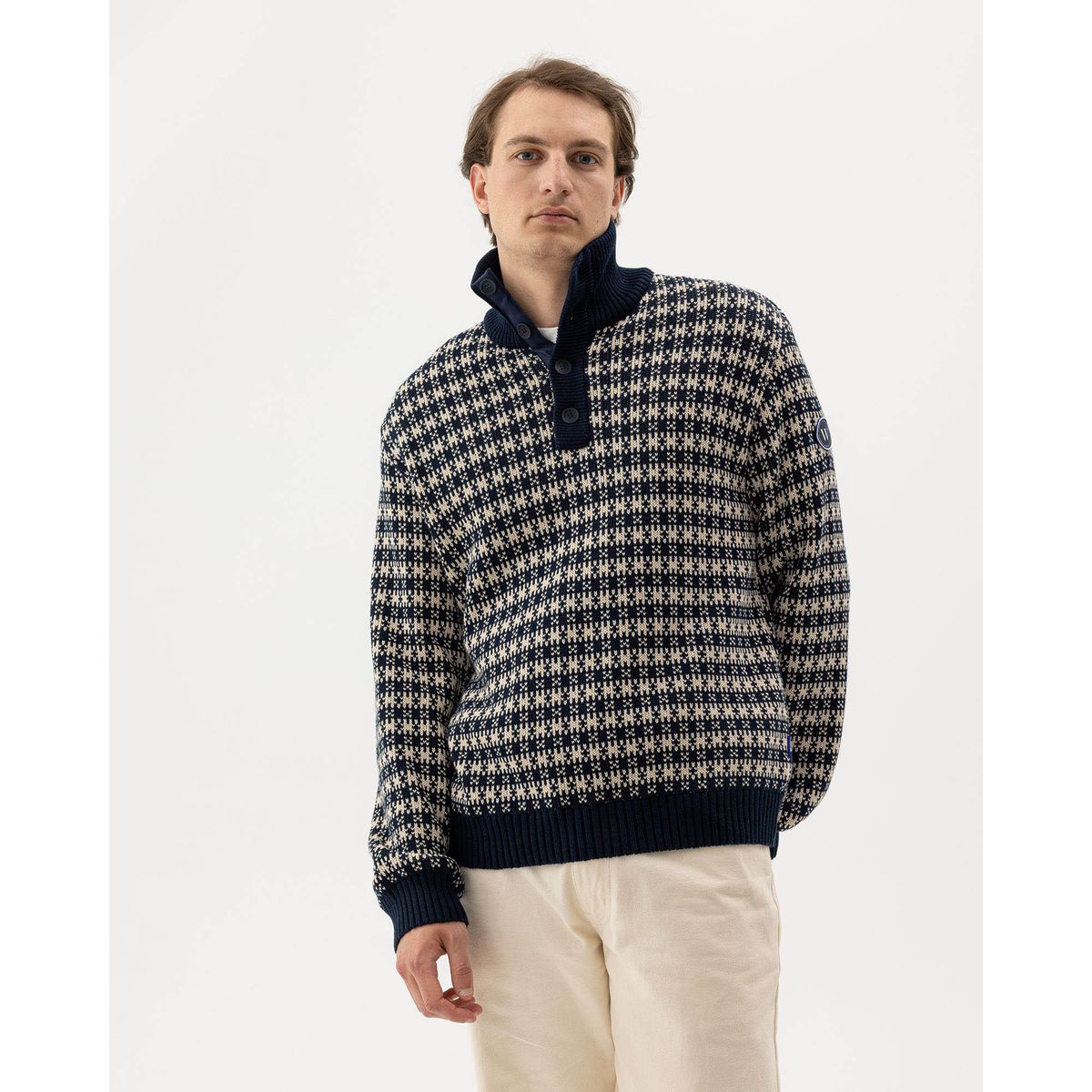 Holebrook Sverre T-neck WP navy/oyster (670) M H61405-670-M