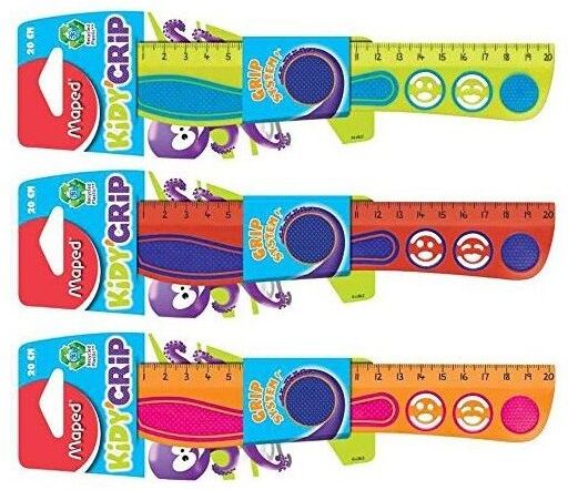 Règle antidérapante Kidy'Grip 20 cm en plastique - Maped