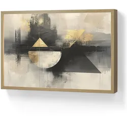 WANDLEUCHTE MIT AKKU Abstrakt - Schwarz - Farbe - Modern Beleuchtung 60x40 cm Wandlampe