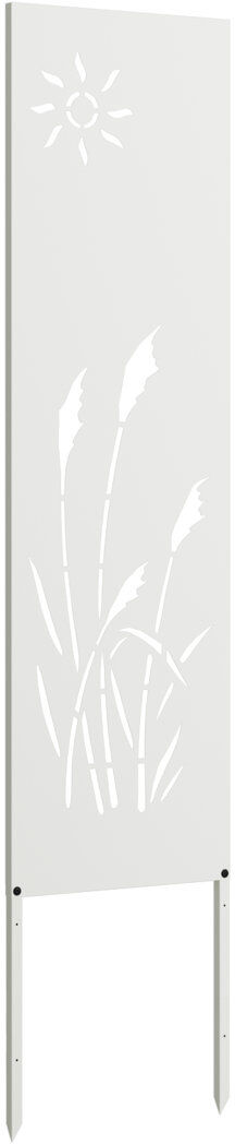 vidaXL 140cm H x 50cm W Fence Panels Included White 50cm W X 140cm H X 1.7cm D