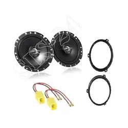 JVC CS-J1720X Lautsprecher 300W + Fiat Panda 169 Lautsprecherringe 165mm Türe...