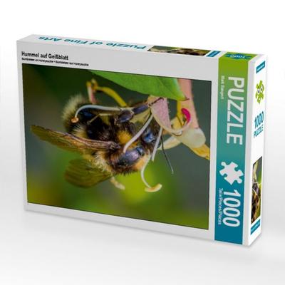 CALVENDO Puzzle Hummel auf Geißblatt | 1000 Teile Lege-Größe 64x48cm Foto-Puzzle für glückliche Stunden