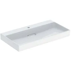 Geberit One Waschtisch 505038001 90 cm, mit Hahnloch mittig, ohne Überlauf, weiß KeraTect/Blende weiß