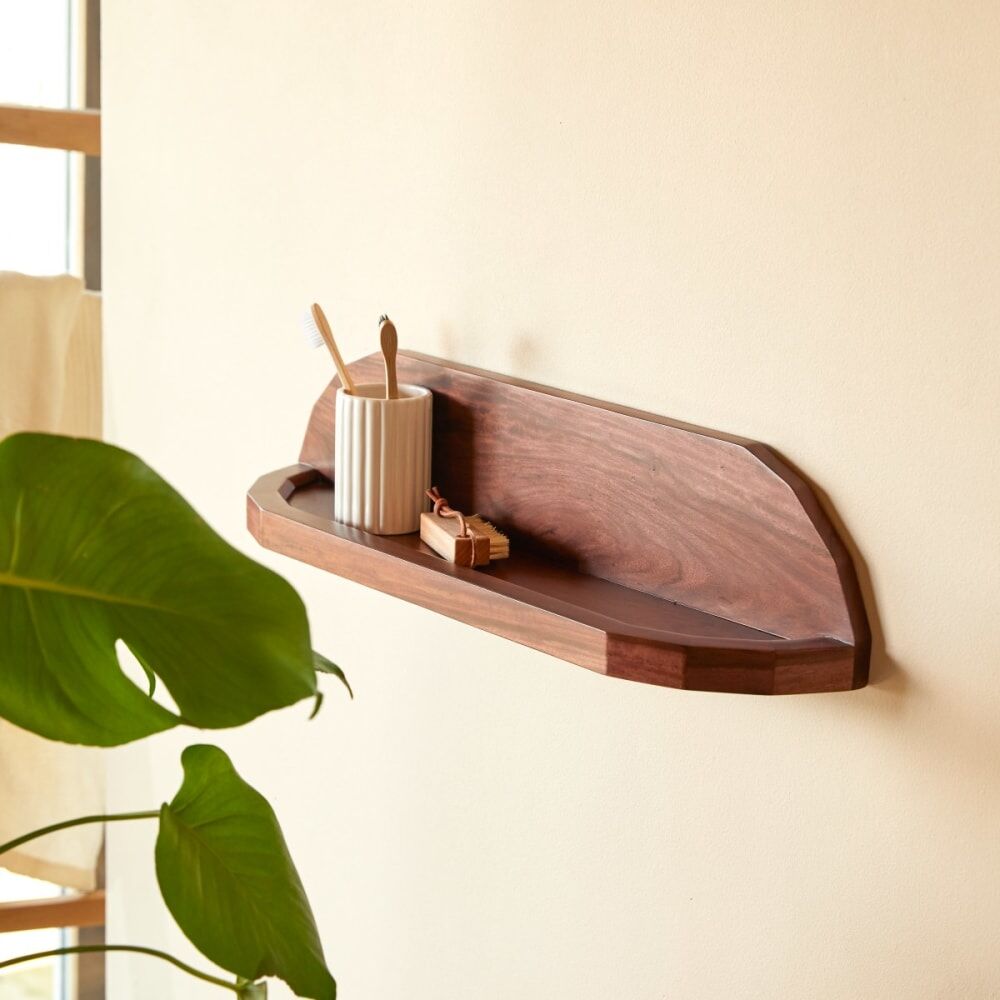 Tikamoon Estantería de cuarto de baño de palisandro macizo 60 cm