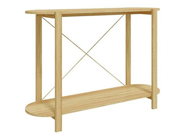 Konsolentisch 110x38x75 cm mit Schrank, Holzwerkstoff stabile Beine aus Massivholz, Feuchtigkeitsbeständigkeit, Tischplatte für Dekoration, Montage mit Wand
