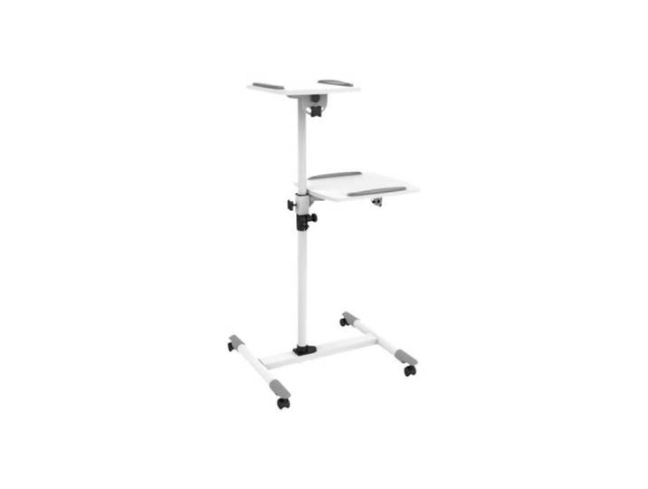 techly Chariot pour projecteur - ordinateur portable bois acier gris blanc