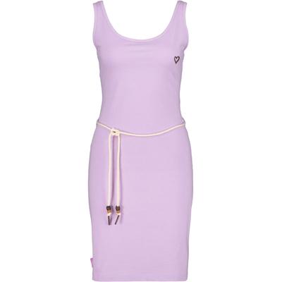 Blusenkleid ALIFE & KICKIN, Damen, Gr. L, Normalgrößen, lila (lavender), 60% Baumwolle, 40% Polyester, Rundhals, Kleider Blusenkleid