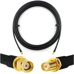 Rangeful RP-SMA Male to RP-SMA Female 15m Coaxial Cable — HF240 (LMR240 equivalent), Antennenkabel