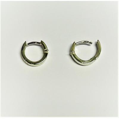 Klappcreolen OSTSEE-SCHMUCK "- Lou - Silber 925/000 - Zirkonia" Gr. 9, silber (silber 925, silberfarben, weiß), Ohrringe, Damen, 9, Klappcreolen