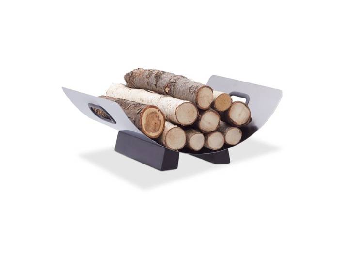 Relaxdays Panier bûches de bois en inox