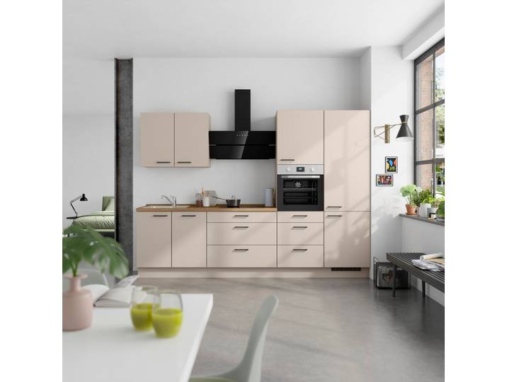 Küchenblock Easytouch High m. Geräten Sandfarben