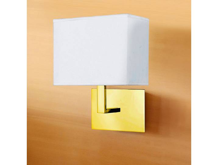 Applique LED 20 x 26 x 14cm Laiton/Laiton/Blanc 1 Tissu mélangé E27