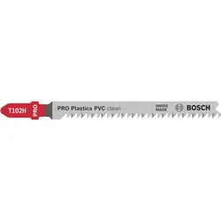 Bosch PRO Plastics PVC clean T102H Stichsägeblatt,100 mm - 2 Stück - 2608665238