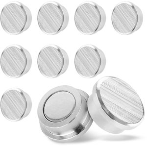 Poppstar Magnete 1011150, silber, Neodym Magnet, Ø 22 mm, Höhe 9 mm, 10 Stück