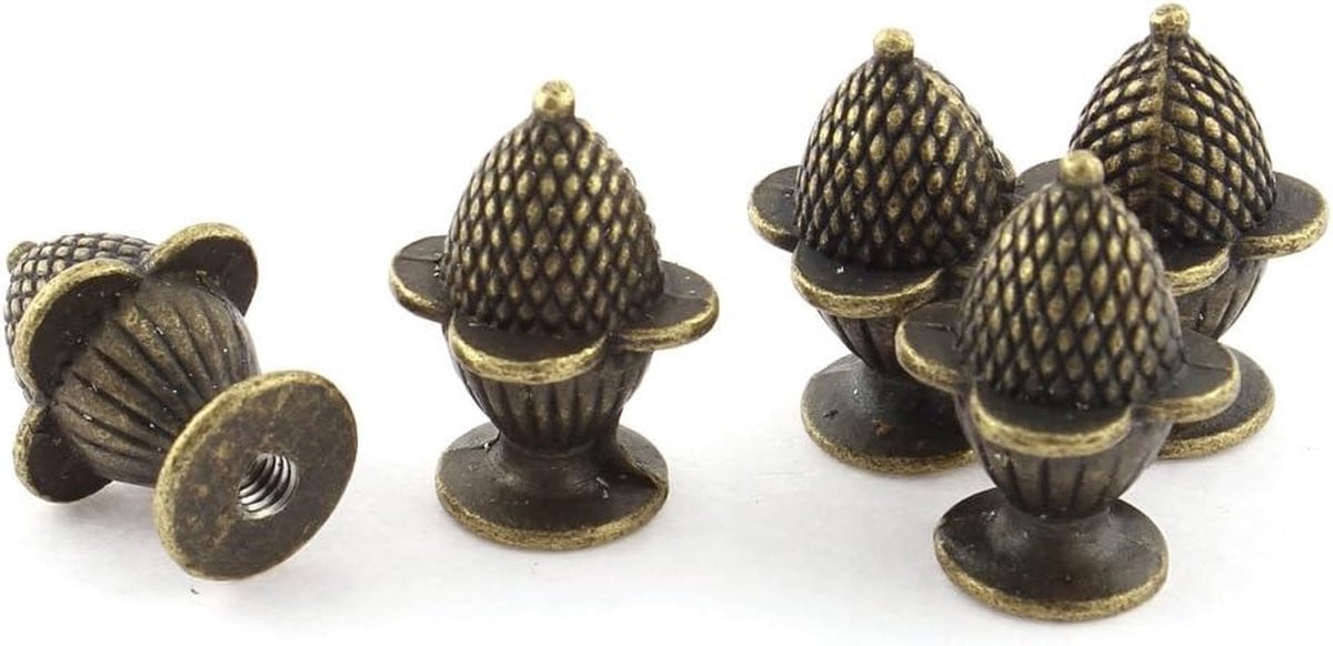 Bronskleurige metalen ladehandgrepen met aardbei design, 25mm