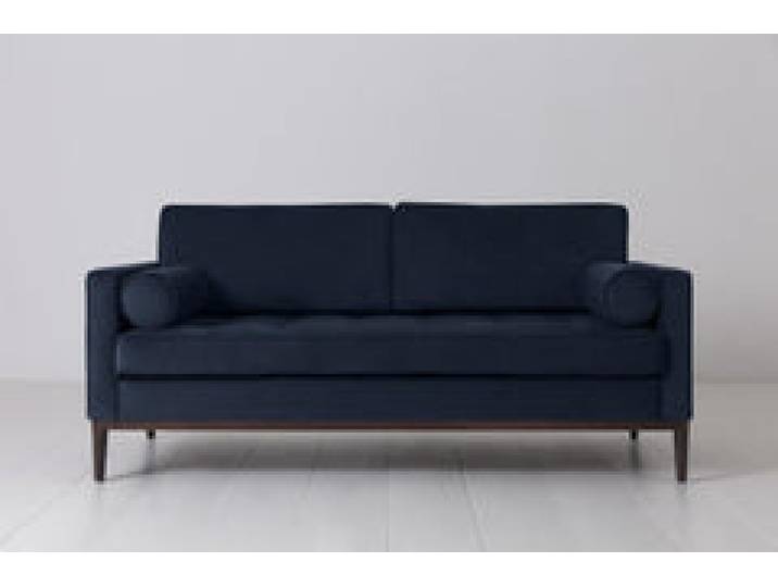 Zweisitzer-Sofa Model 02, Indigoblau