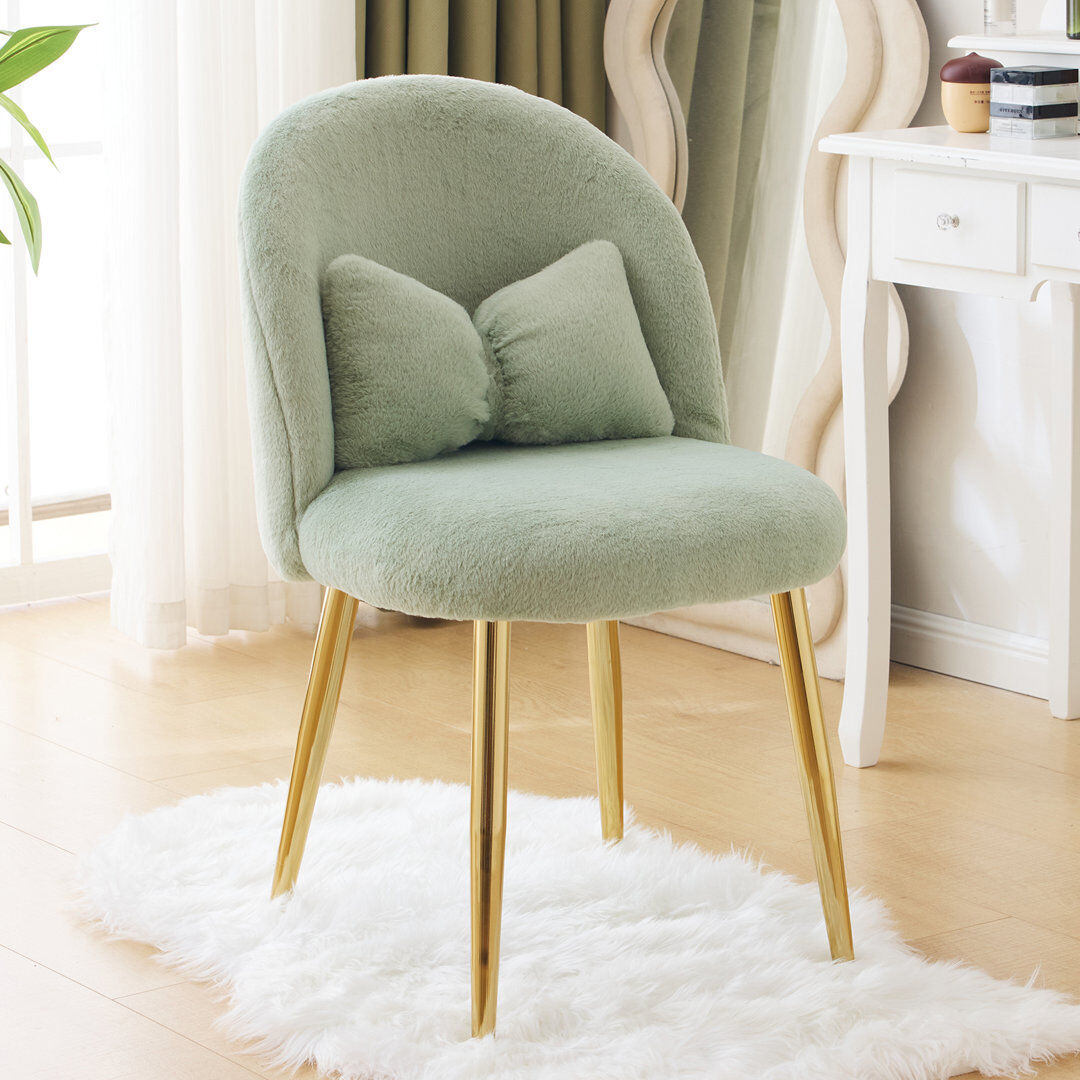 Winado Winao 21.26'' W Make-Up Chair Cream 78.5cm H X 48cm W X 55.1cm D