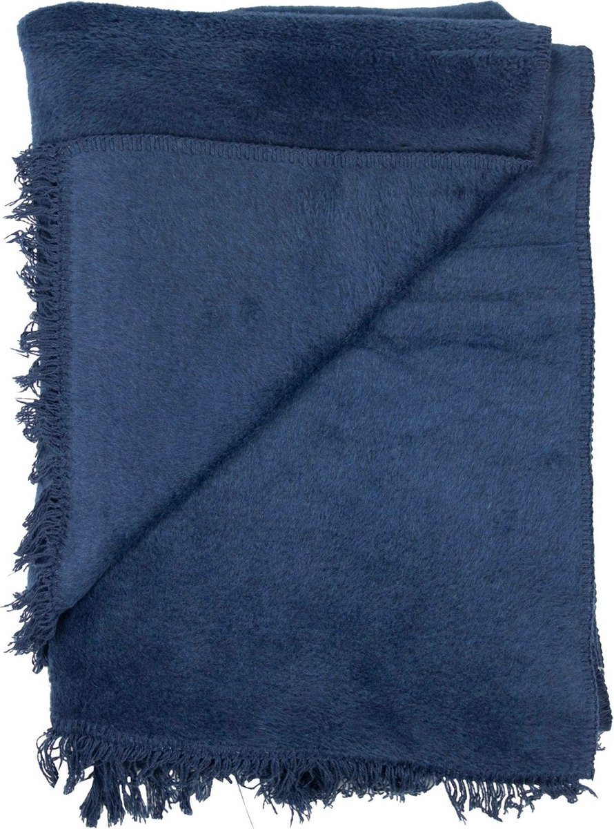 Mars & More Plaid Uni Navy XL 150 x 200 cm