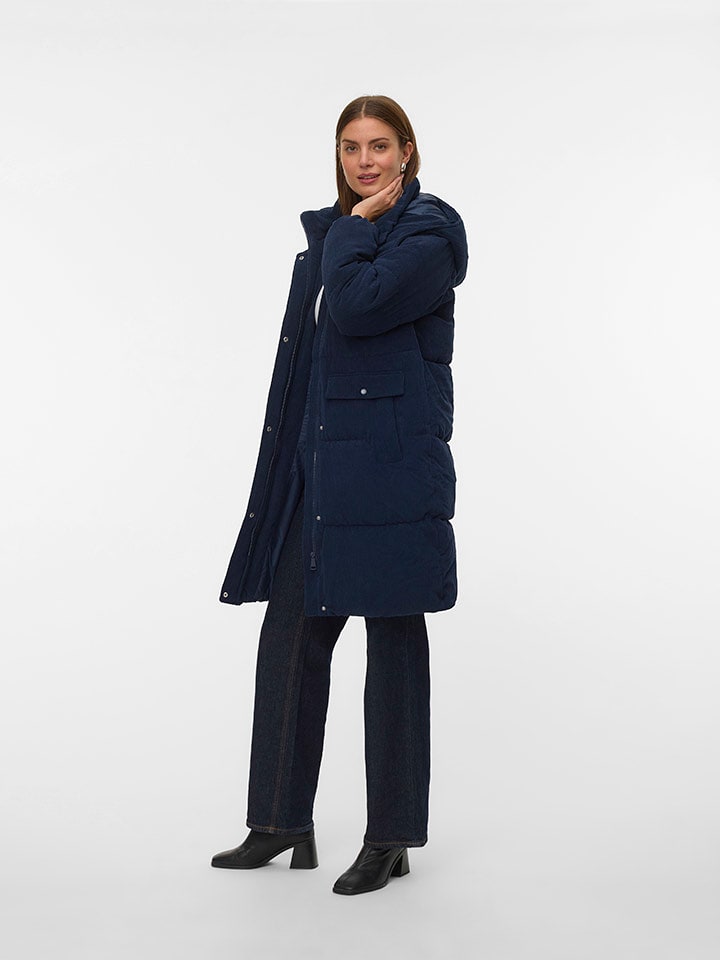 Vero Moda Cord-Wintermantel "DEBRA FIE" in Dunkelblau - XS