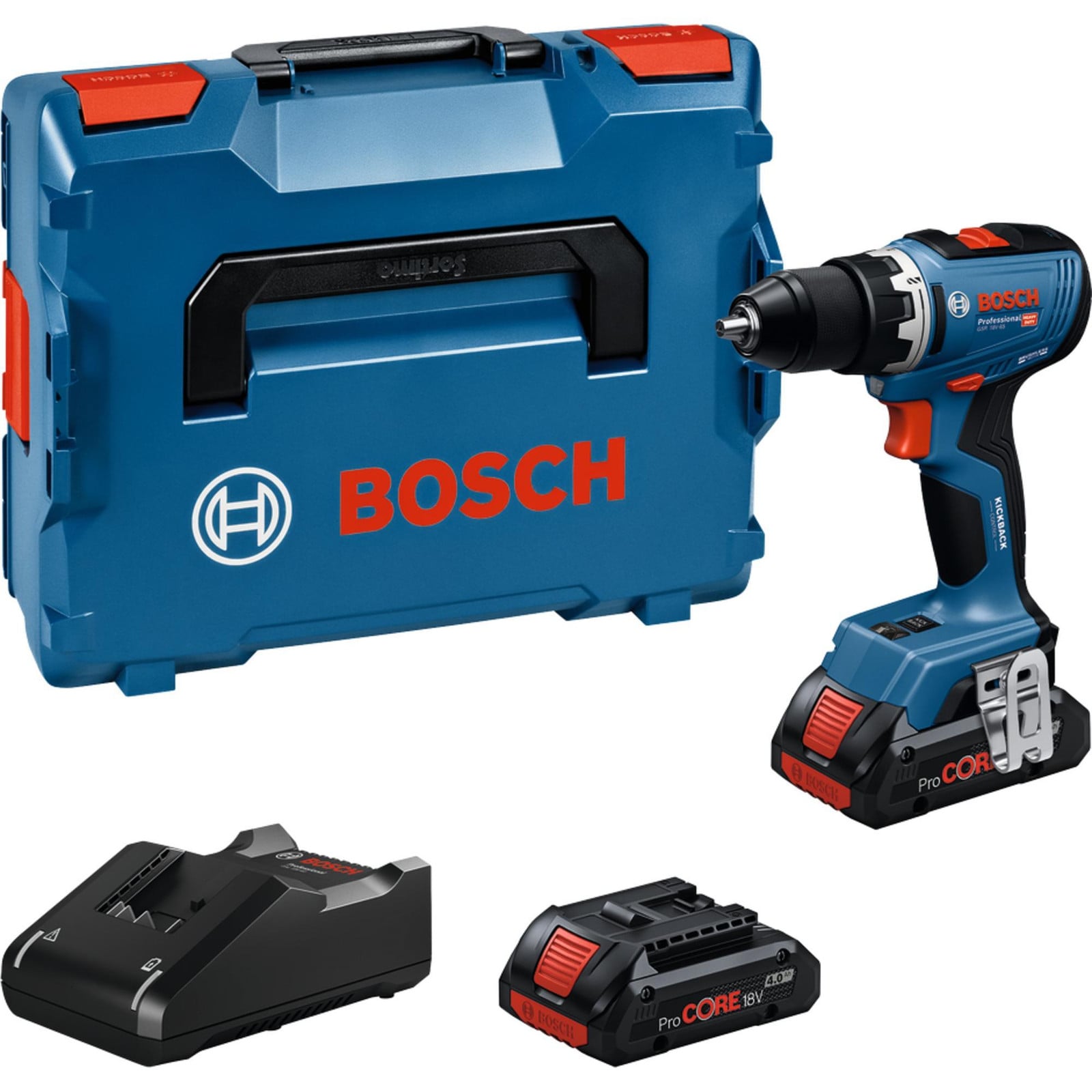 Bosch Professional GSR 18V-65 Boormachine/Schroefmachine met koffer en 2x 4.0Ah ProCORE18V accu's