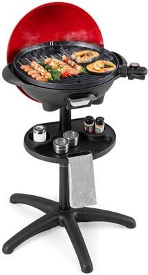 Costway 1350 W Outdoor Electric BBQ Grill with Removable Stand Easy to Install-Red
