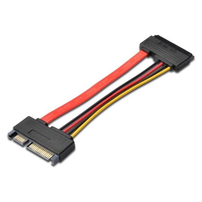 PremiumCord Kabel SATA + Netzteilverlängerung zur Festplatte, 15 cm (15 cm) (kfsa-22)
