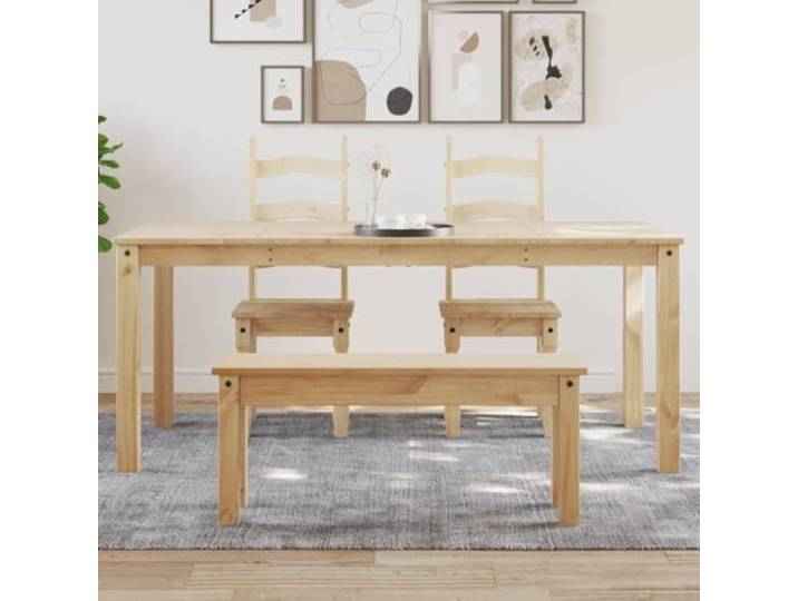 HEFZGDB Esstisch Panama 180x90x75 cm Massivholz Kiefer Tischplatte minimalistisch rustikal langlebig
