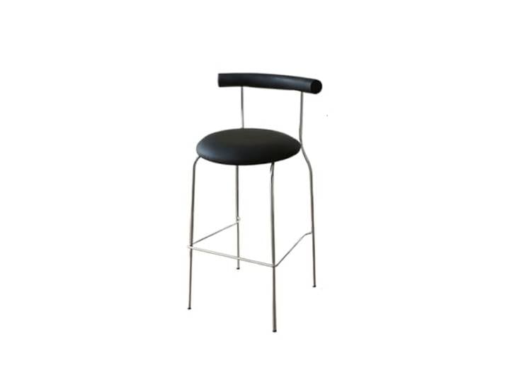 VNCdfhETs Barstuhl Moderner Barhocker for Cafés, Aus Eisen Mit Runder Sitzfläche Barhocker(Black)
