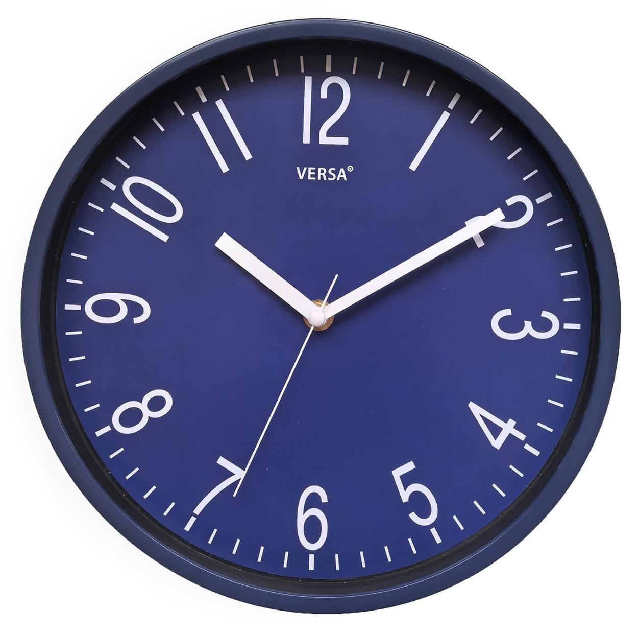 Dripio Analoge Wandklok Blauw - Decoratieve Stille Wandklok met een diameter van 25 cm