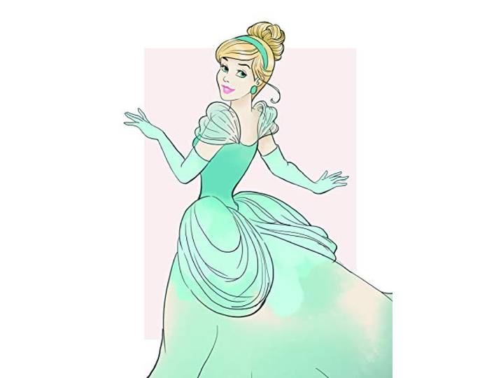 Disney Wandbild von Komar Cinderella Beauty Kinderzimmer, Babyzimmer, Dekoration, Kunstdruck Größe 30x40cm (Breite x Höhe) ohne Rahmen WB014-30x40